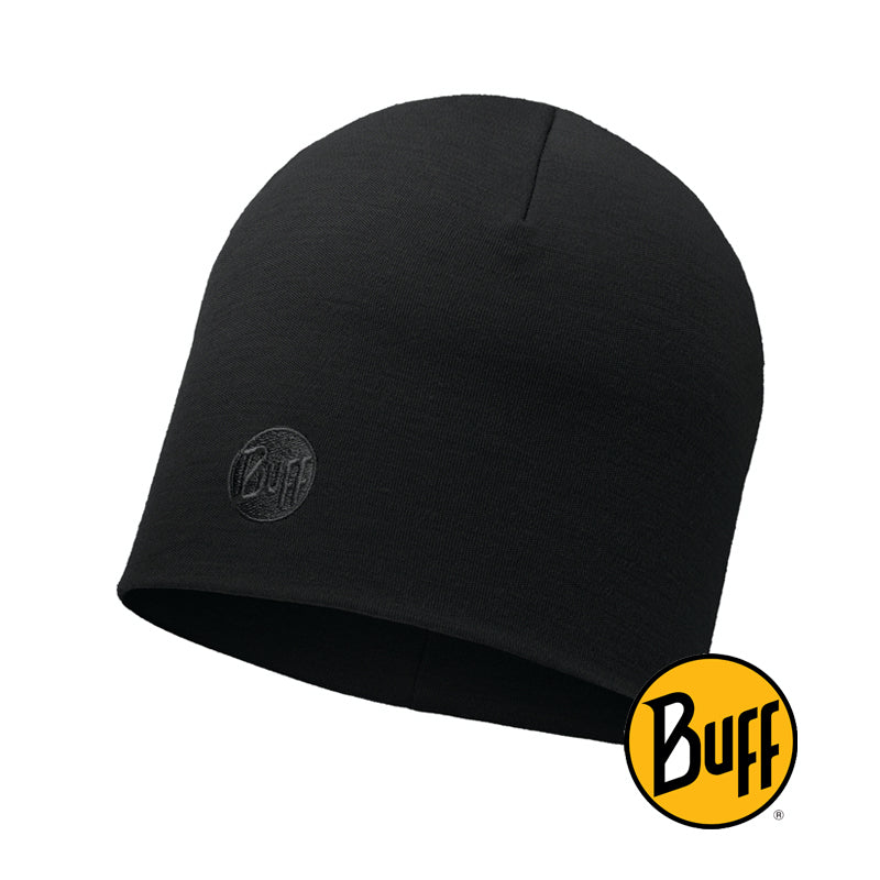 Heavyweight Merino Wool Hat Solid Black