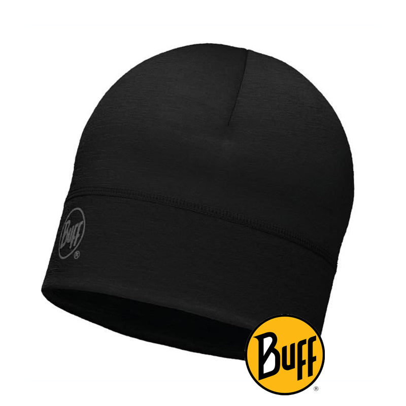 Merino Wool Hat Solid Black