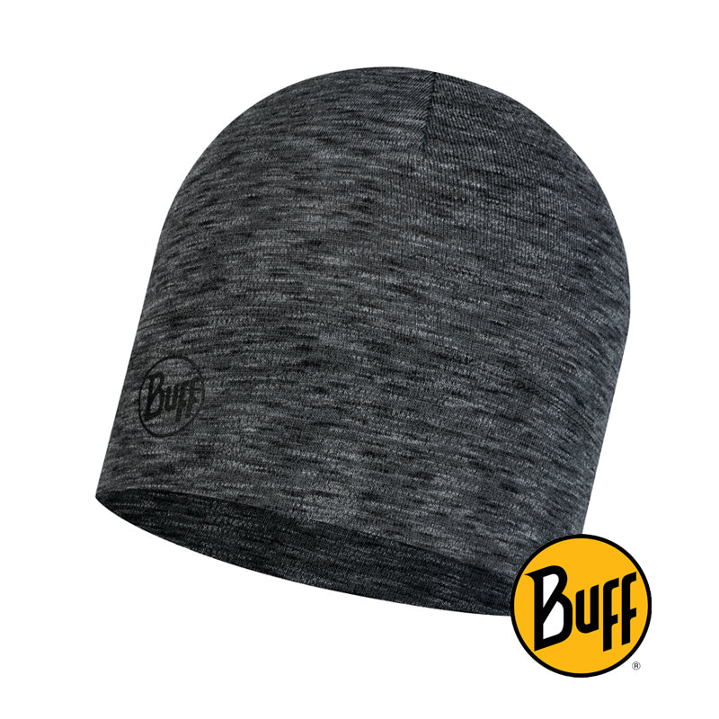 Midweight Merino Wool Hat Graphite Multi Stripes