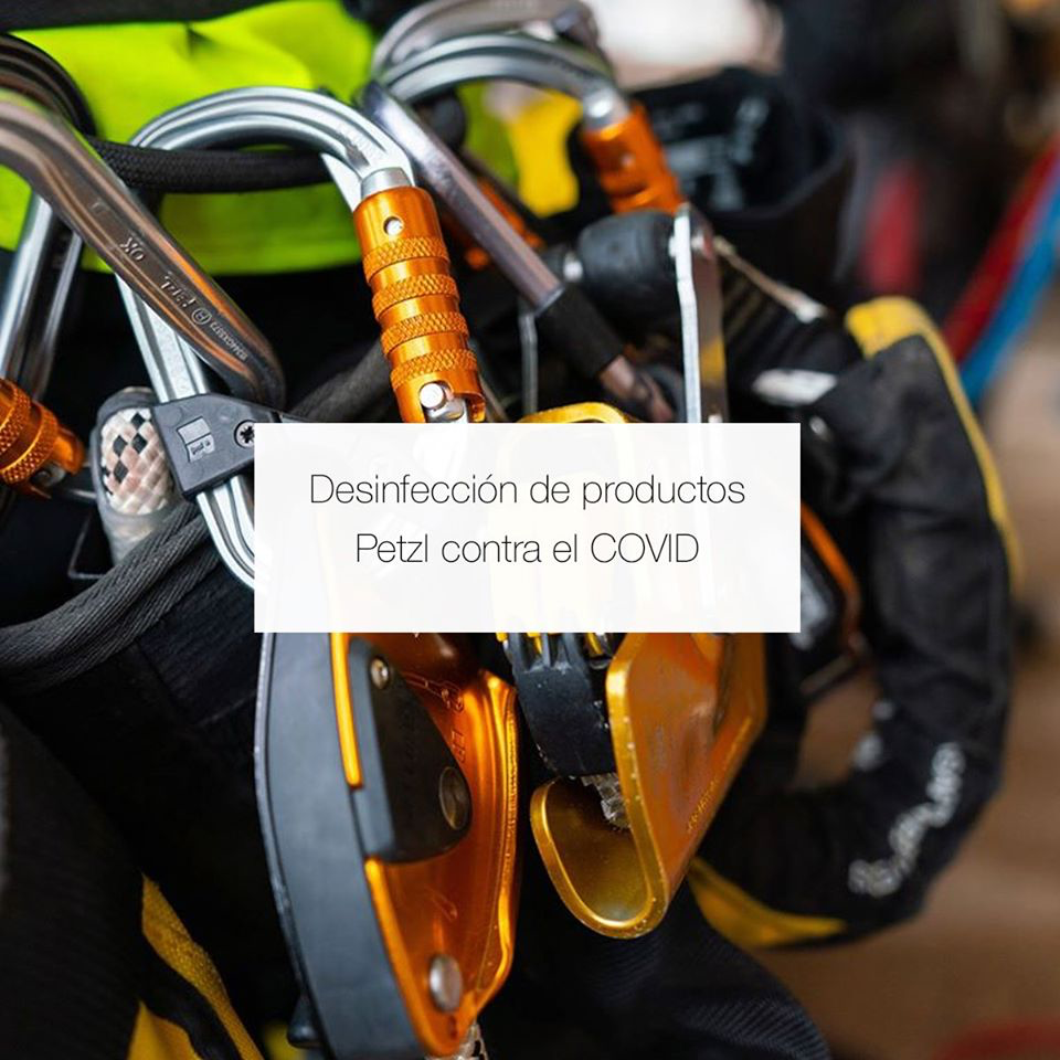 Desinfección de productos Petzl contra COVID 19.