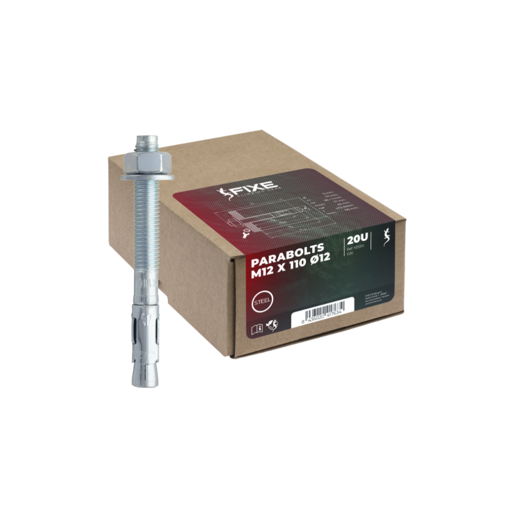 Perno de Anclaje Parabolt 12 x 110mm Zincado – Fixe