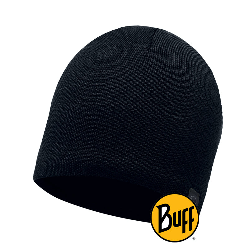 Knitted & Polar Hat Solid Black