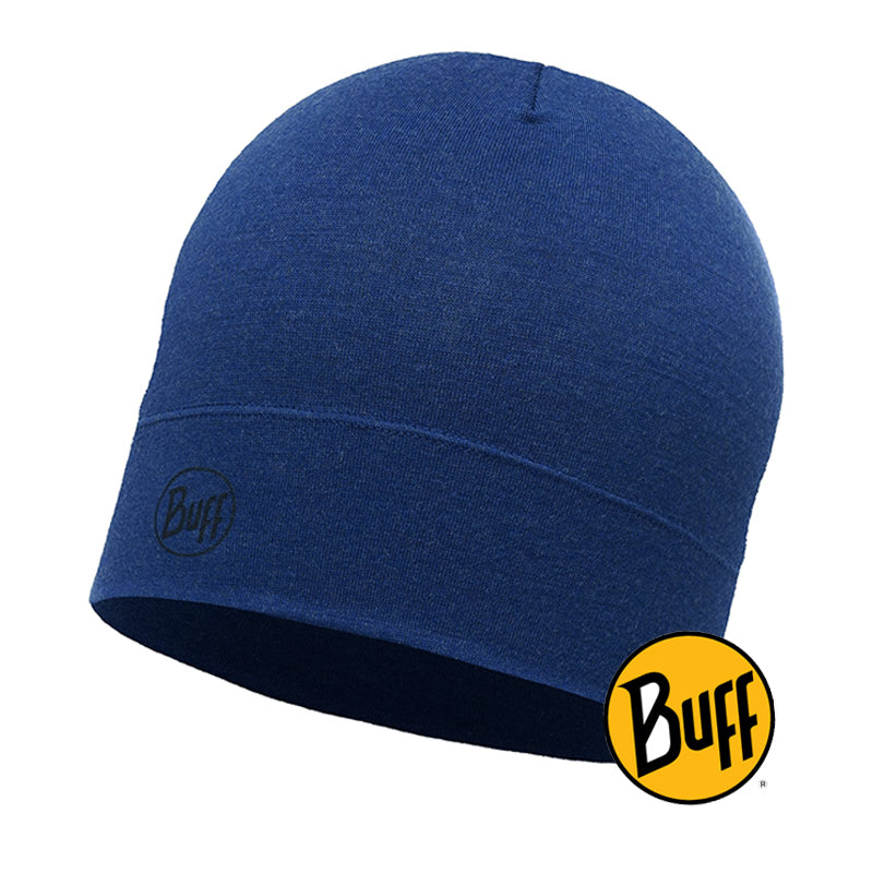 Midweight Merino Wool Hat Solid Estate Blue